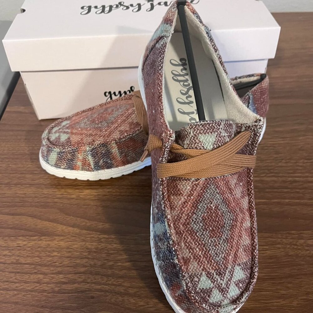 Gypsy Jazz AALIYAH Rust Slip On Shoes